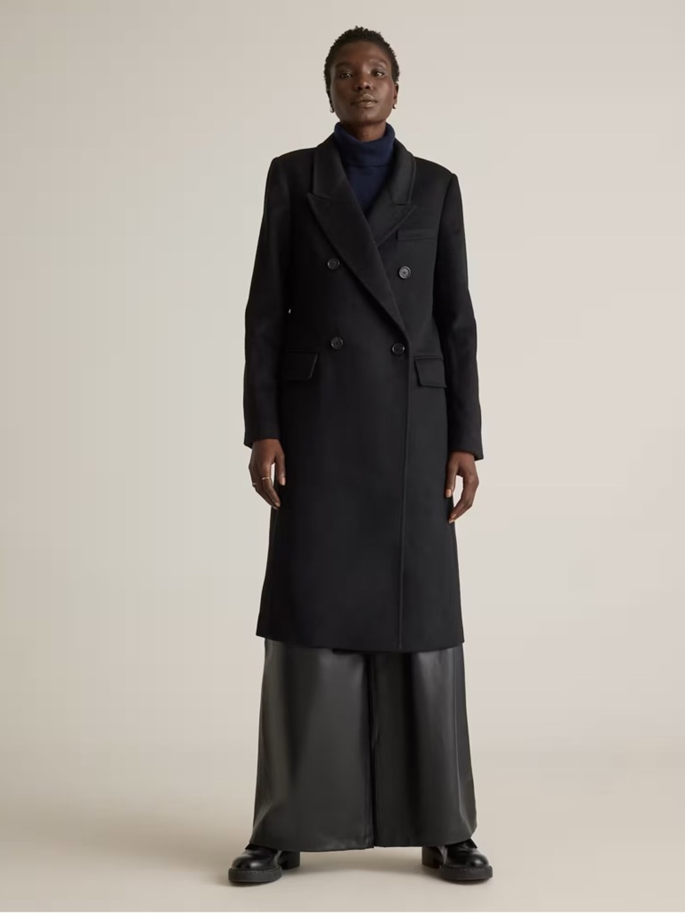 Quince Italian Wool Double-Breasted Coat